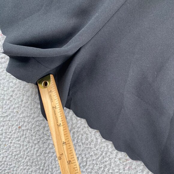 LOFT Romper Womens Black Scalloped Hem Pockets Sleeveless Cut Out Backless NWT - Picture 10 of 12